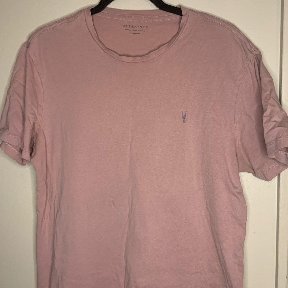 All Saints Light Pink Short Sleeve Tee